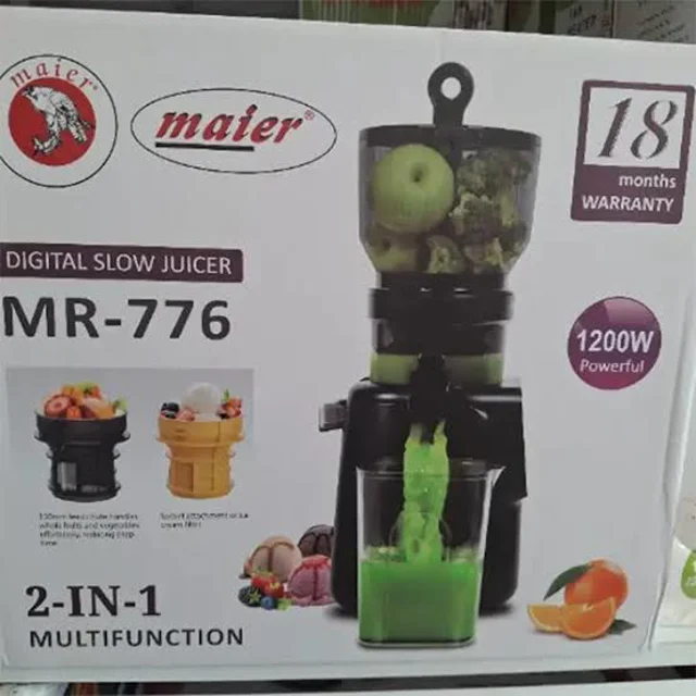عصاره گیر دیجیتال مایر MR-776 | عصاره گیر آهسته 1200 وات با دهانه 150 میلی‌متری