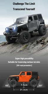 ماشین کنترلی آفرود صخره‌نورد مقیاس 1/10 فلزی MN MODELS MN222